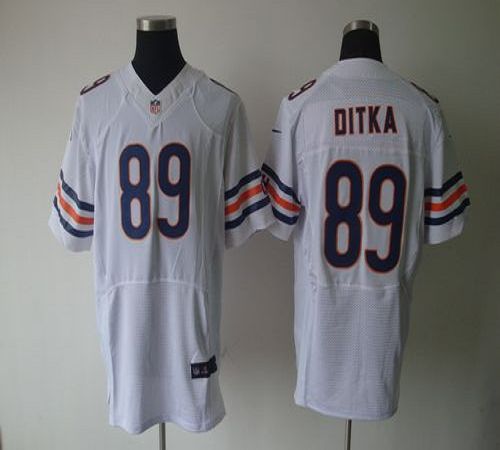  Bears #89 Mike Ditka White Men's Stitched NFL Elite Jersey