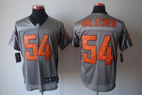  Bears #54 Brian Urlacher Grey Shadow Men's Stitched NFL Elite Jersey
