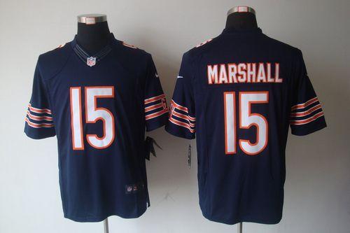  Bears #15 Brandon Marshall Navy Blue Team Color Men's Stitched NFL Limited Jersey