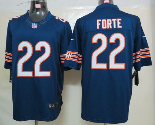  Bears #22 Matt Forte Navy Blue Team Color Men's Stitched NFL Limited Jersey