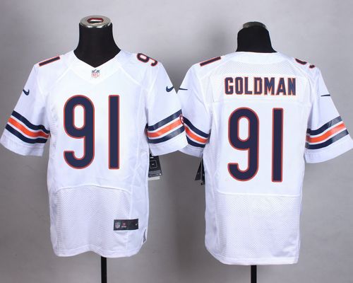  Bears #91 Eddie Goldman White Men's Stitched NFL Elite Jersey