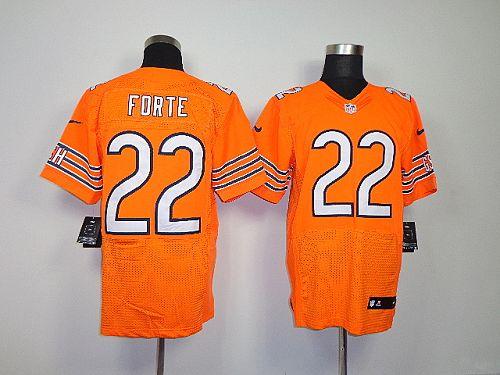  Bears #22 Matt Forte Orange Alternate Men's Stitched NFL Elite Jersey