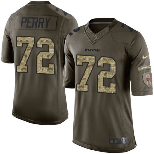  Bears #72 William Perry Green Men's Stitched NFL Limited Salute to Service Jersey