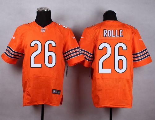  Bears #26 Antrel Rolle Orange Alternate Men's Stitched NFL Elite Jersey