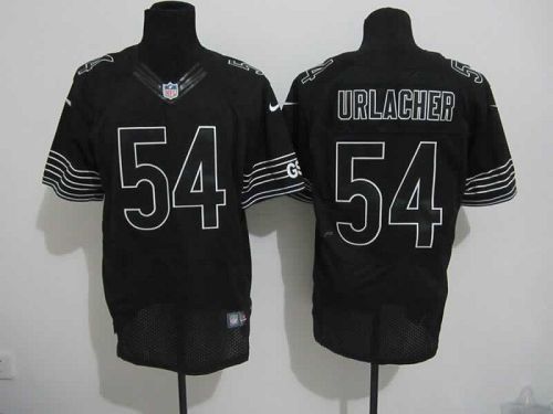  Bears #54 Brian Urlacher Black Shadow Men's Stitched NFL Elite Jersey