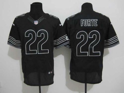  Bears #22 Matt Forte Black Shadow Men's Stitched NFL Elite Jersey
