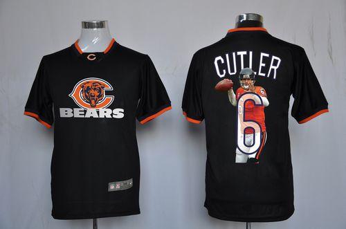  Bears #6 Jay Cutler Black Men's NFL Game All Star Fashion Jersey