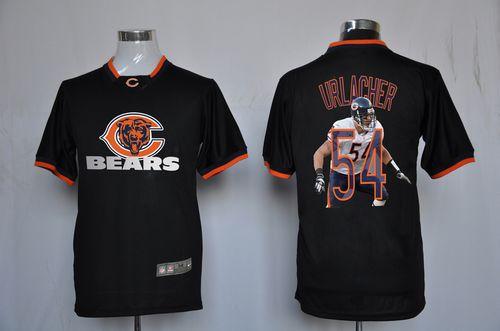  Bears #54 Brian Urlacher Black Men's NFL Game All Star Fashion Jersey
