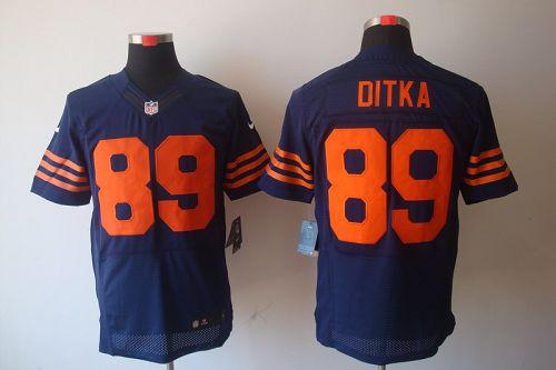  Bears #89 Mike Ditka Navy Blue 1940s Throwback Men's Stitched NFL Elite Jersey