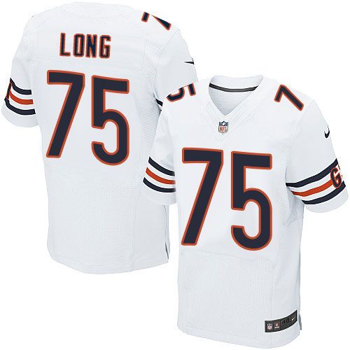  Bears #75 Kyle Long White Men's Stitched NFL Elite Jersey