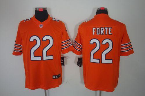  Bears #22 Matt Forte Orange Alternate Men's Stitched NFL Limited Jersey