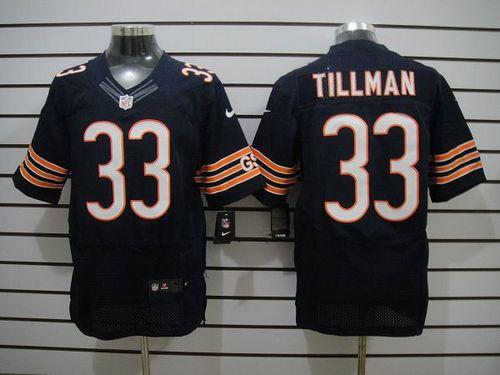  Bears #33 Charles Tillman Navy Blue Team Color Men's Stitched NFL Elite Jersey