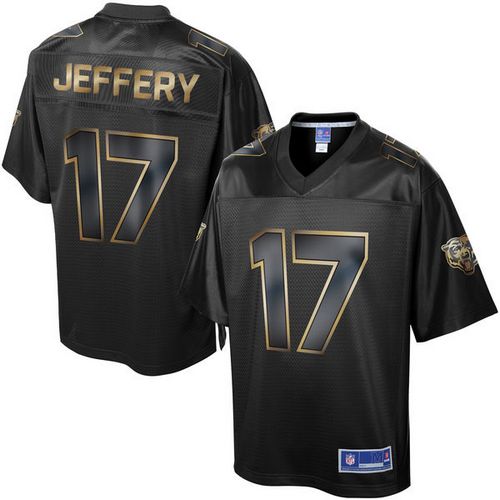  Bears #17 Alshon Jeffery Pro Line Black Gold Collection Men's Stitched NFL Game Jersey