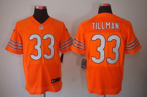  Bears #33 Charles Tillman Orange Alternate Men's Stitched NFL Elite Jersey