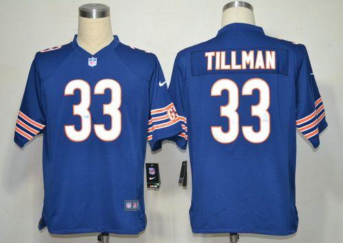  Bears #33 Charles Tillman Navy Blue Team Color Men's Stitched NFL Game Jersey