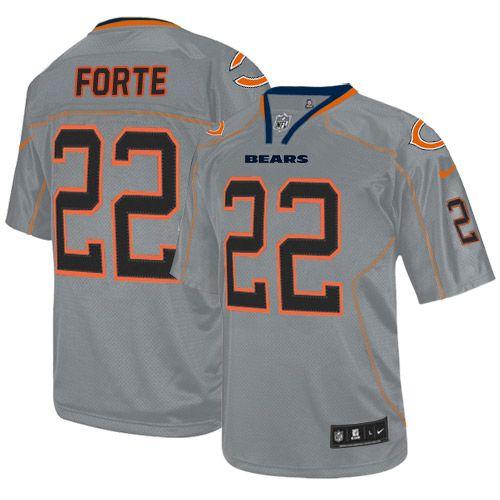  Bears #22 Matt Forte Lights Out Grey Men's Stitched NFL Elite Jersey