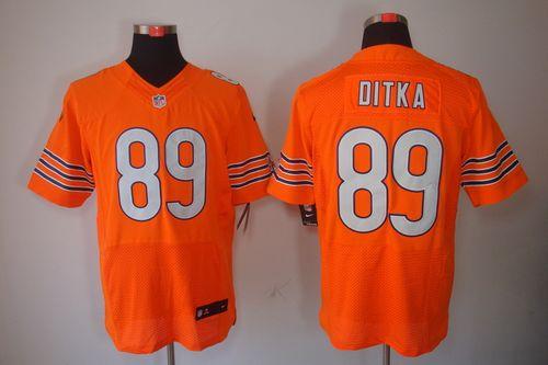  Bears #89 Mike Ditka Orange Alternate Men's Stitched NFL Elite Jersey
