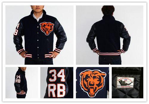 Mitchell And Ness NFL Chicago Bears #34 Walter Payton Authentic Wool Jacket