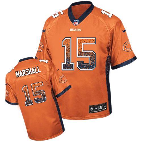  Bears #15 Brandon Marshall Orange Alternate Men's Stitched NFL Elite Drift Fashion Jersey