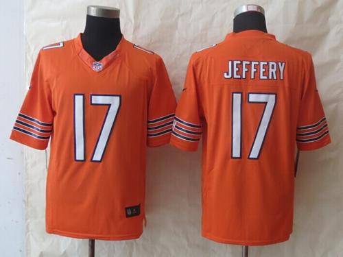  Bears #17 Alshon Jeffery Orange Alternate Men's Stitched NFL Limited Jersey