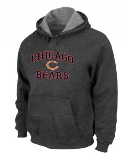Chicago Bears Heart & Soul Pullover Hoodie Dark Grey