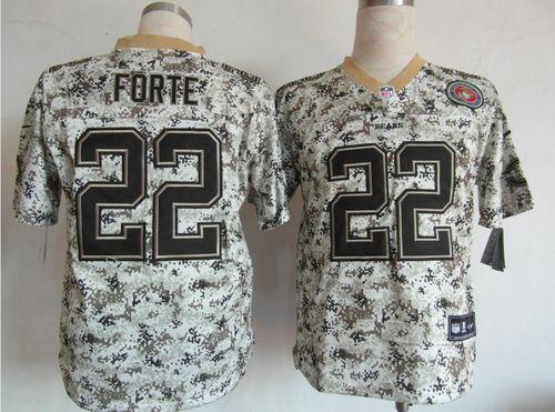  Bears #22 Matt Forte Camo Men's Stitched NFL Elite USMC Jersey