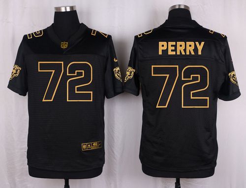  Bears #72 William Perry Black Men's Stitched NFL Elite Pro Line Gold Collection Jersey