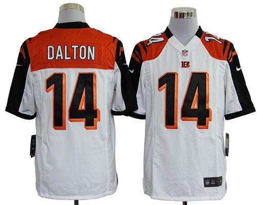  Bengals #14 Andy Dalton White Men's Stitched NFL Game Jersey