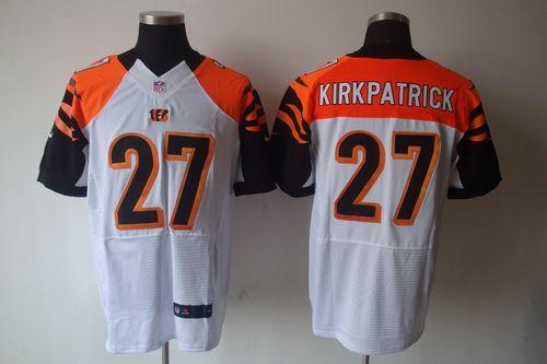  Bengals #27 Dre Kirkpatrick White Men's Stitched NFL Elite Jersey