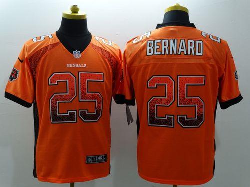  Bengals #25 Giovani Bernard Orange Alternate Men's Stitched NFL Elite Drift Fashion Jersey