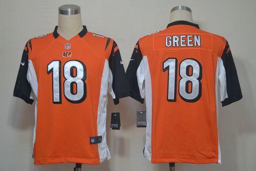  Bengals #18 A.J. Green Orange Alternate Men's Stitched NFL Game Jersey