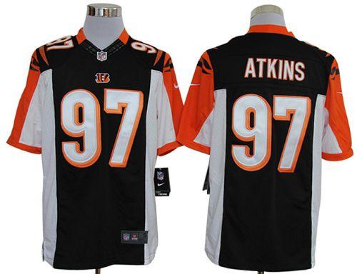  Bengals #97 Geno Atkins Black Team Color Men's Stitched NFL Limited Jersey