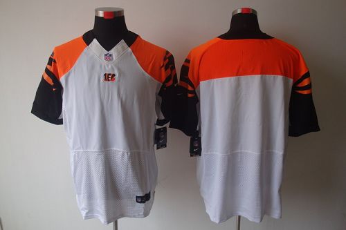  Bengals Blank White Men's Stitched NFL Elite Jersey