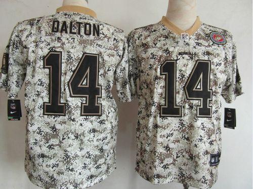  Bengals #14 Andy Dalton Camo Men's Stitched NFL Elite USMC Jersey