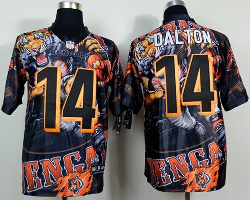  Bengals #14 Andy Dalton Team Color Men's Stitched NFL Fanatical Version Jersey