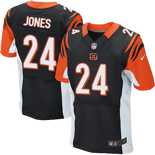  Bengals #24 Adam Jones Black Team Color Men's Stitched NFL Elite Jersey