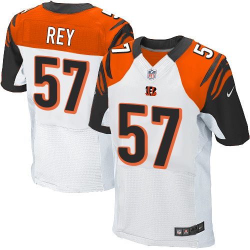  Bengals #57 Vincent Rey White Men's Stitched NFL Elite Jersey