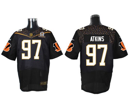  Bengals #97 Geno Atkins Black 2016 Pro Bowl Men's Stitched NFL Elite Jersey