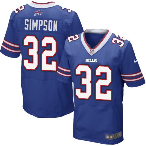  Bills #32 O. J. Simpson Royal Blue Team Color Men's Stitched NFL New Elite Jersey