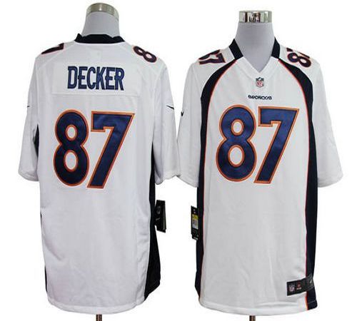  Broncos #87 Eric Decker White Men's Stitched NFL Game Jersey