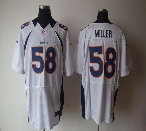  Broncos #58 Von Miller White Men's Stitched NFL Elite Jersey