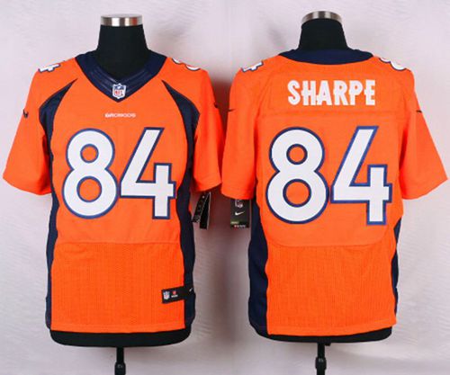  Broncos #84 Shannon Sharpe Orange Team Color Men's Stitched NFL Elite Jersey