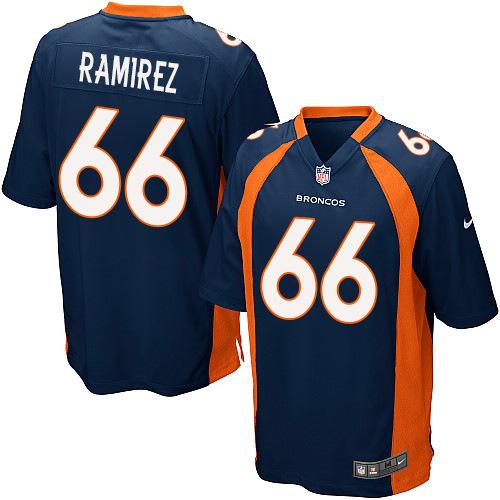  Broncos #66 Manny Ramirez Navy Blue Alternate Men's Stitched NFL Game Jersey