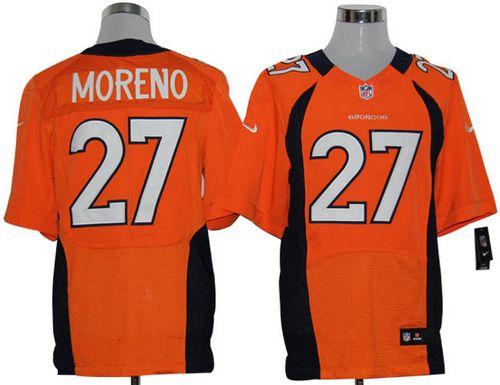  Broncos #27 Knowshon Moreno Orange Team Color Men's Stitched NFL Elite Jersey