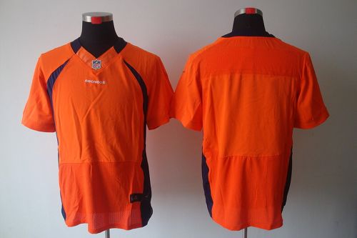  Broncos Blank Orange Team Color Men's Stitched NFL Elite Jersey