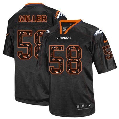 Broncos #58 Von Miller New Lights Out Black Men's Stitched NFL Elite Jersey
