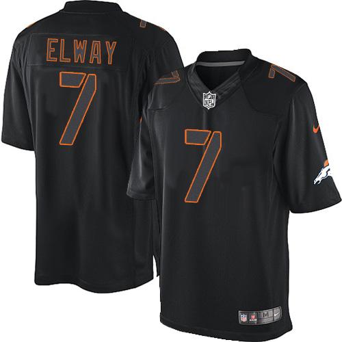  Broncos #7 John Elway Black Men's Stitched NFL Impact Limited Jersey