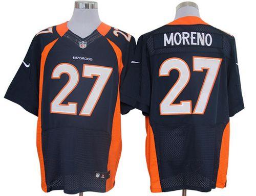  Broncos #27 Knowshon Moreno Navy Blue Alternate Men's Stitched NFL Elite Jersey