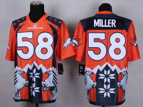  Broncos #58 Von Miller Orange Men's Stitched NFL Elite Noble Fashion Jersey