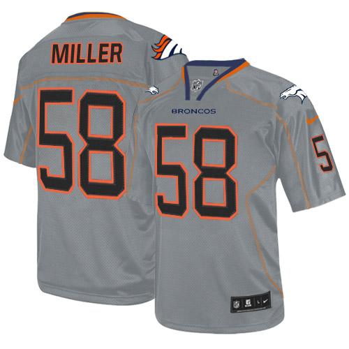  Broncos #58 Von Miller Lights Out Grey Men's Stitched NFL Elite Jersey